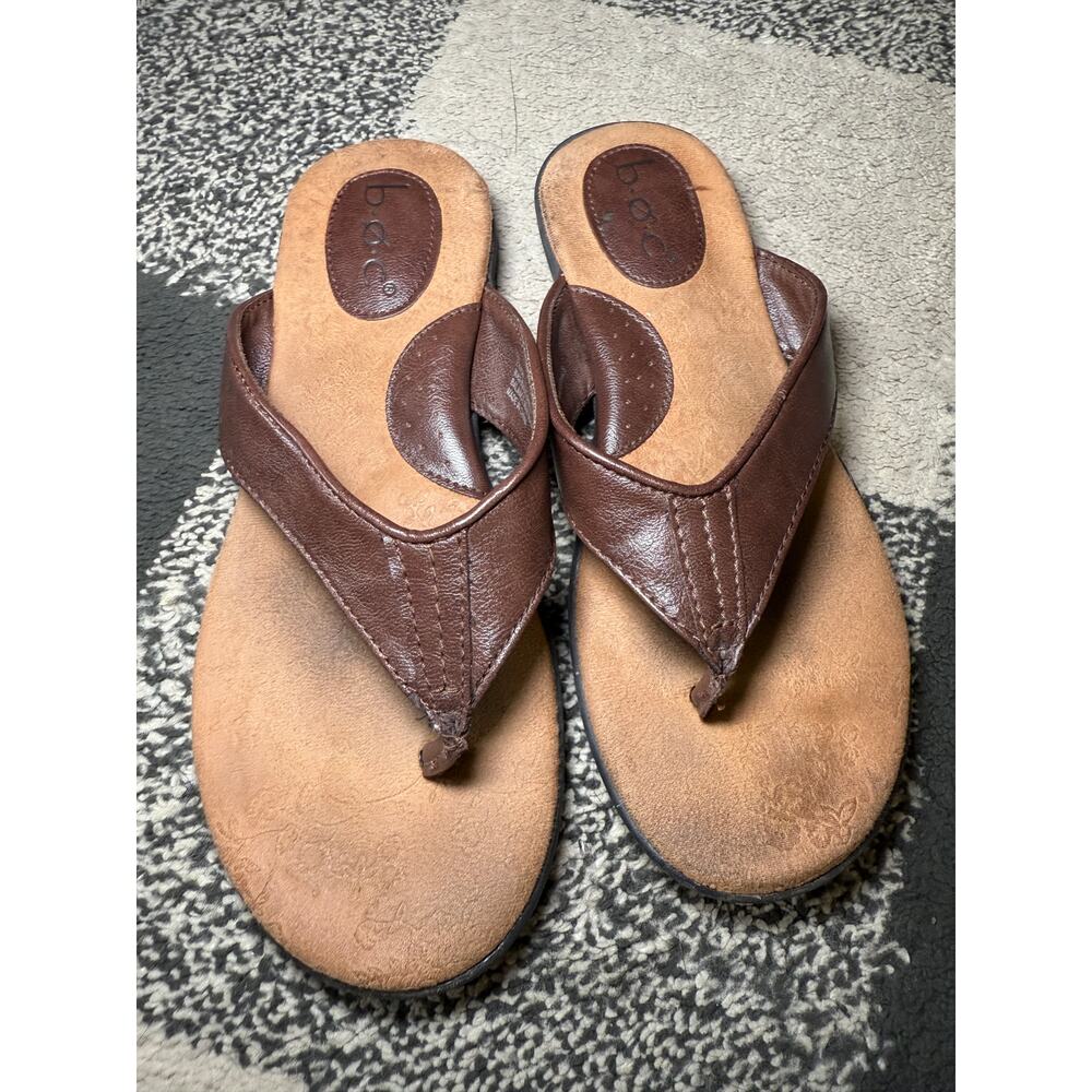 B.O.C zita leather flip flop sandals womens 8 comfort quiet luxury walking - Picture 2 of 4